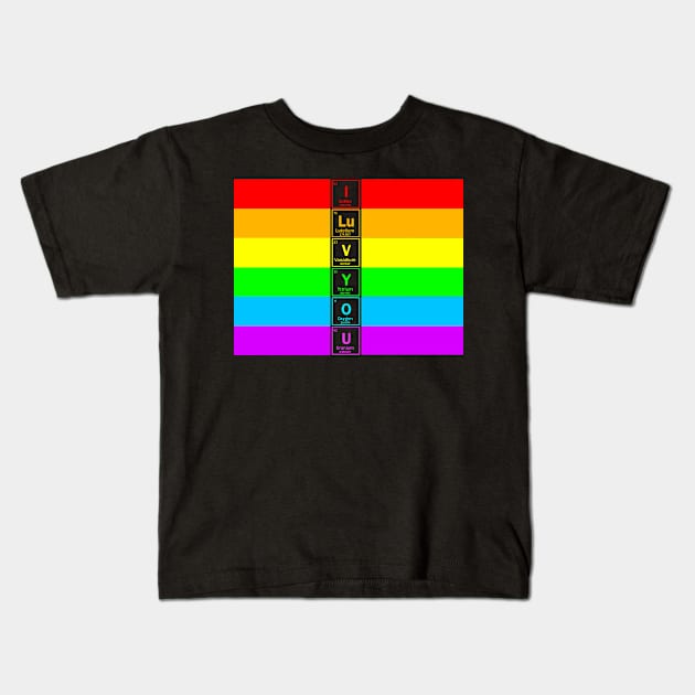 Chemical love elements LBGT Kids T-Shirt by Context